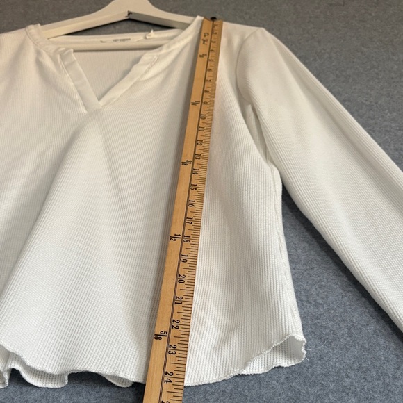 Candace Cameron Bure Waffle Knit Long
sleeve Top S New Day White - Picture 6 of 10